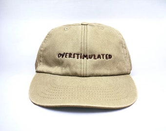 Overstimulated Embroidered Cap || Vivian Flytrap || Washed Vintage Style Baseball Dad Cap