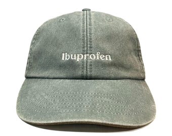 Ibuprofen Embroidered Cap