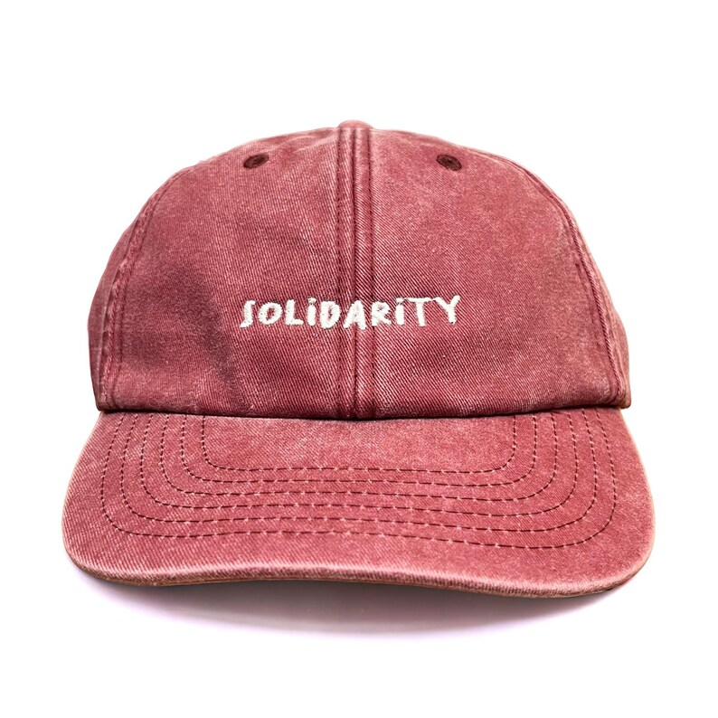 Solidarity Embroidered Low Profile Baseball Dad Cap image 3