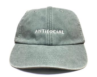 Antisocial Embroidered Cap
