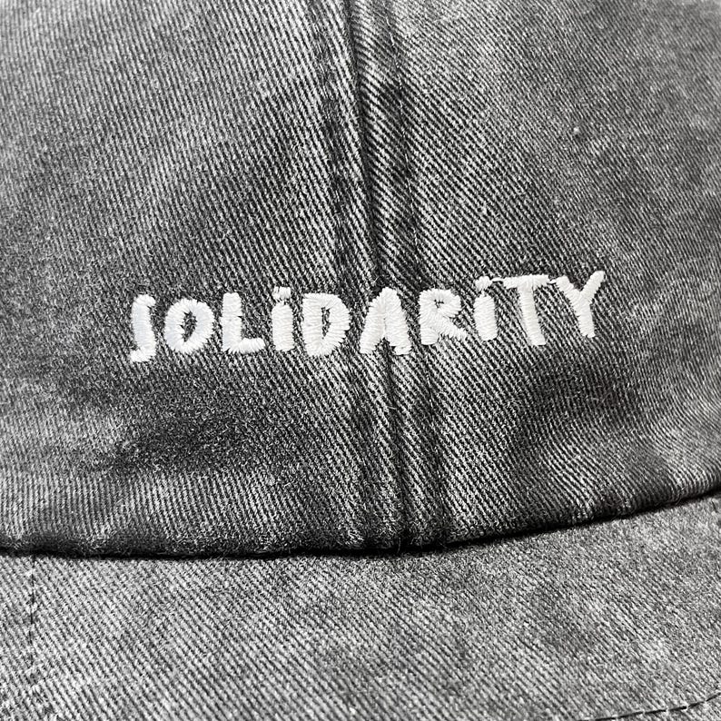 Solidarity Embroidered Low Profile Baseball Dad Cap image 4