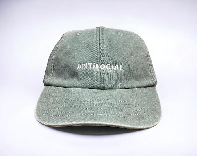 Antisocial Embroidered Cap