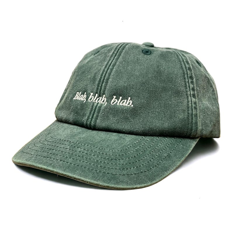 Blah, Blah, Blah Embroidered Low Profile Baseball Dad Cap image 11