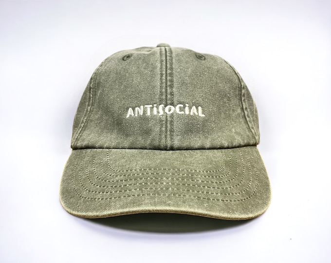 Antisocial Embroidered Cap
