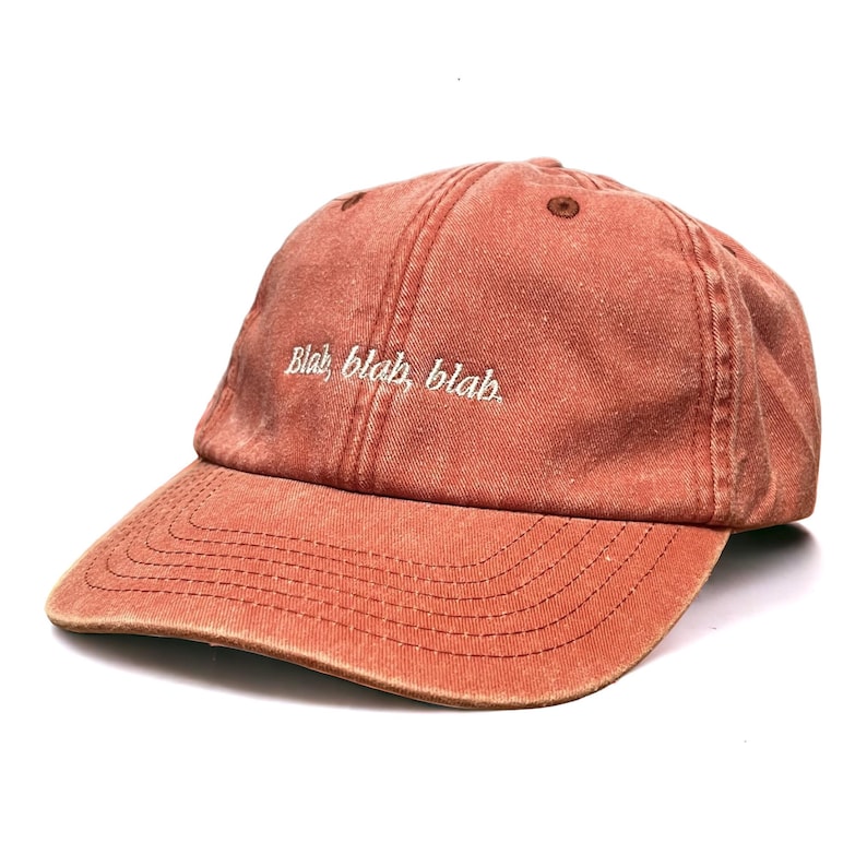 Blah, Blah, Blah Embroidered Low Profile Baseball Dad Cap image 10