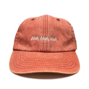 Blah, Blah, Blah Embroidered Low Profile Baseball Dad Cap image 4