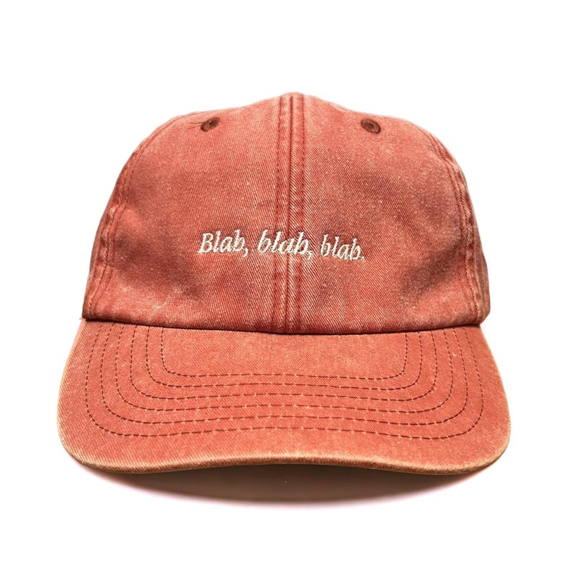 Blah, Blah, Blah Embroidered Low Profile Baseball Dad Cap image 4