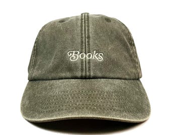 Books Embroidered Cap