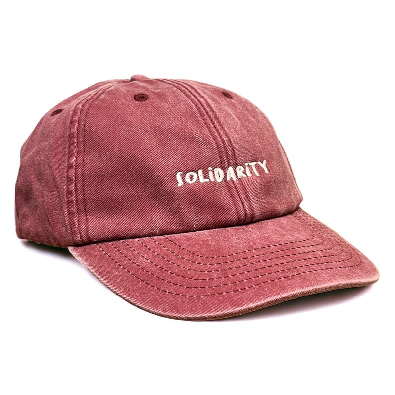 Solidarity Embroidered Low Profile Baseball Dad Cap image 9