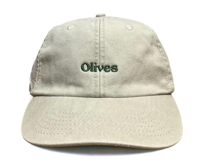 Olives Embroidered Cap
