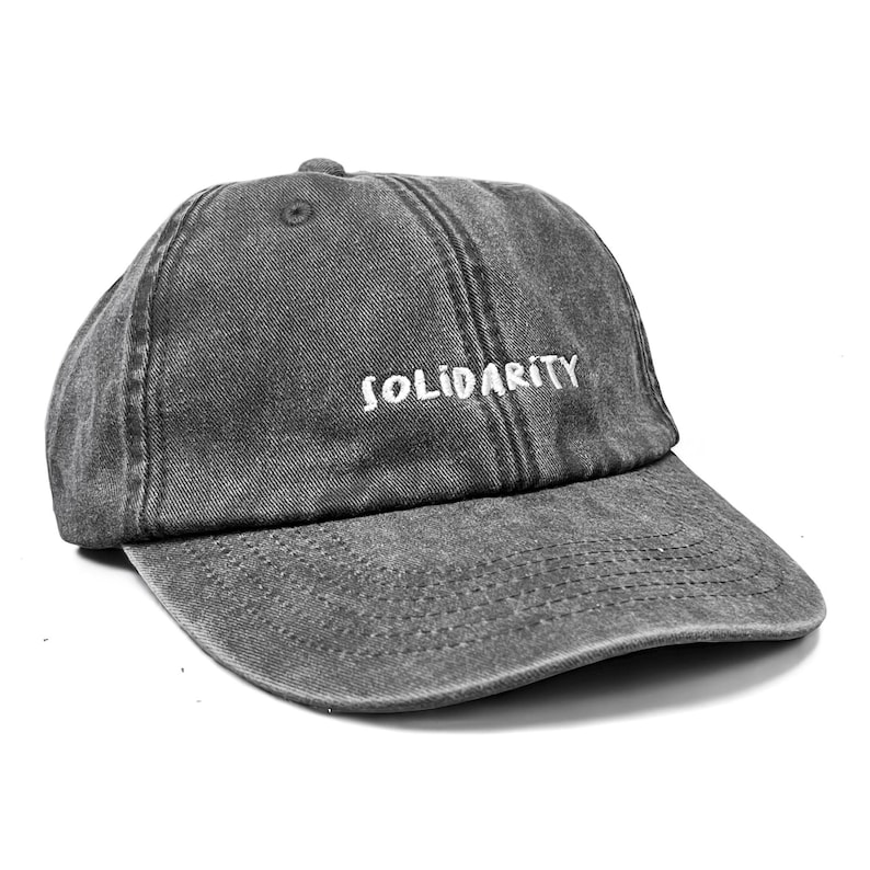 Solidarity Embroidered Low Profile Baseball Dad Cap image 8