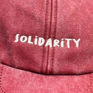 Solidarity Embroidered Low Profile Baseball Dad Cap image 7