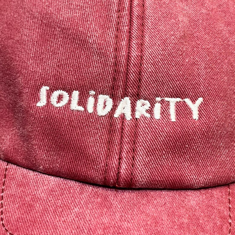 Solidarity Embroidered Low Profile Baseball Dad Cap image 7
