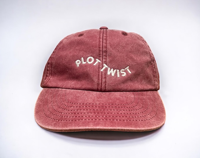 Plot Twist Embroidered Cap