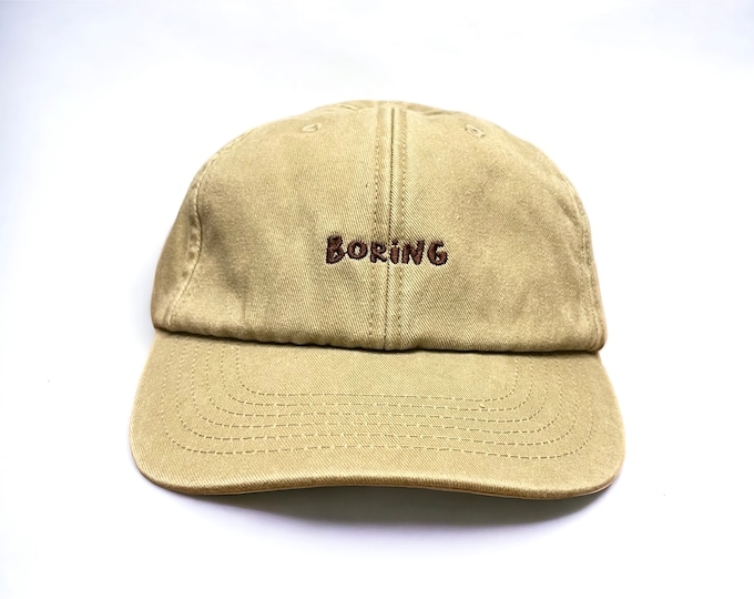 Boring Embroidered Cap