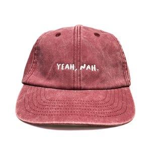 Yeah Nah Embroidered Low Profile Baseball Dad Cap
