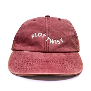 Plot Twist Embroidered Low Profile 6 Panel Baseball Dad Cap