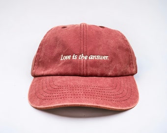 Love Is The Answer Embroidered Cap