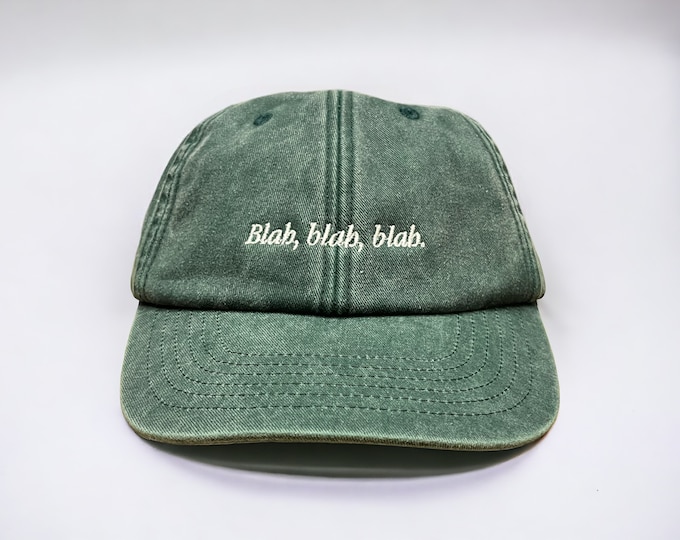 Blah, Blah, Blah Embroidered Cap