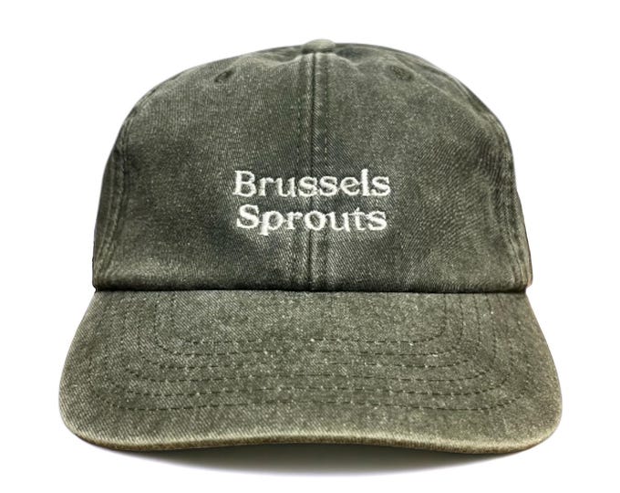 Brussels Sprouts Embroidered Cap