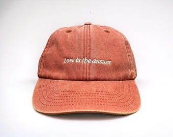 Love Is The Answer Embroidered Cap