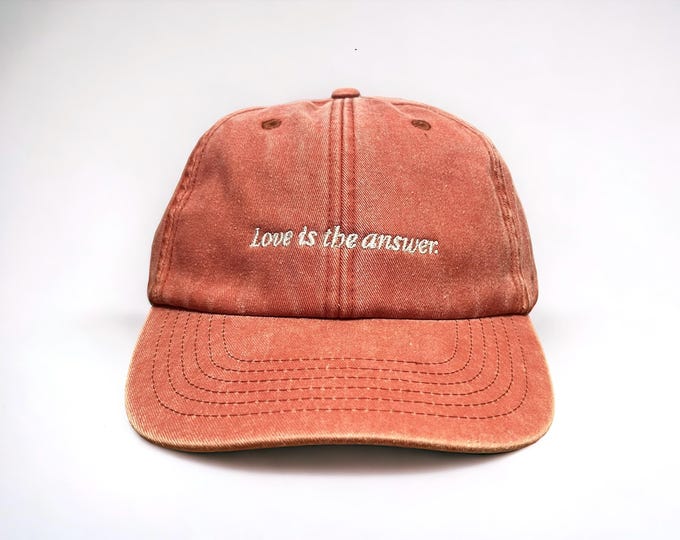 Love Is The Answer Embroidered Cap
