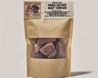 Gevriesdroogde hondensnacks met rundertong