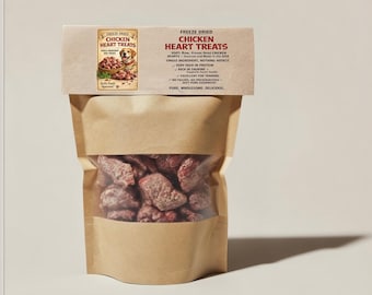 Gevriesdroogde hondensnacks Chicken Hearts
