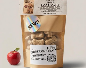 Apple Buck Biscuits Gevriesdroogde hondenkoekjes
