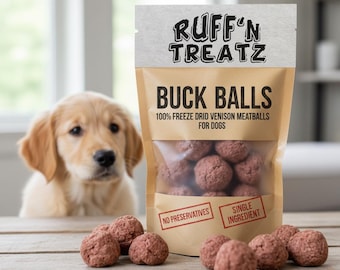 Buck Balls - Hertenvleesballetjes - Vriesdroogsnacks voor honden