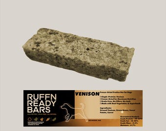 Ruffn Ready Bars - Freeze Dried Dog Meal Bars - Chicken Beef Venison