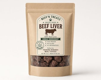 Freeze Dried Beef Liver Dog Treats - Single Ingredient Farm Raised