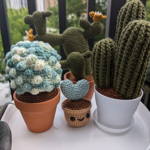 Potted Crochet Cactus