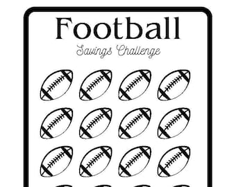 FOOTBALL SAVINGS CHALLENGE | Downloadable, Printable, A6
