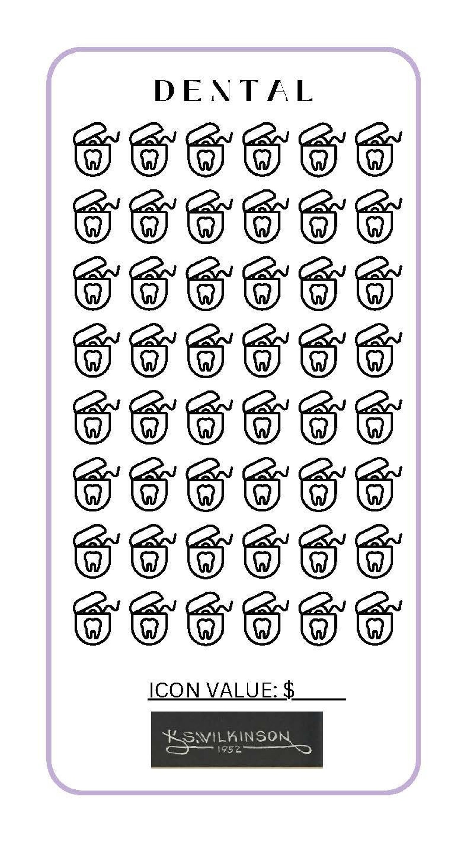 DENTAL A6 Savings Tracker Simple Download Printable PDF Etsy