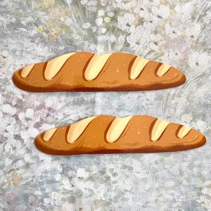 Baguette Bookmark: Laminated Bread Bookmark, Gift for Readers