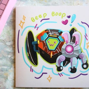 Carta Alarmbot e Boombot, Carta Valorant, Carta Kawaii Valorant, Para Aniversário, Dia dos Namorados, Carta Raze e Killjoy, Anime, Jogos,