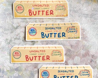 Sparkly Butter Sticker: sparkly laminated vinyl sticker