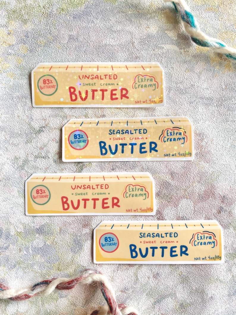 Sparkly Butter Stick Sticker: Laptop, Water Bottle Vinyl Decal - Etsy