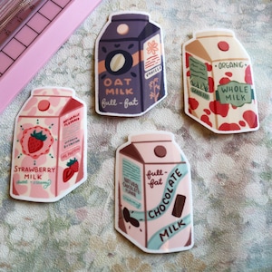 Milk Carton Sticker, cute milk carton sticker, baking sticker, bujo stickers, laptop stickers, stationery, journal stickers, milk stickers