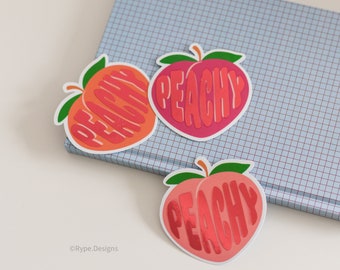 PEACHY reflecterende sticker, leuke sticker vinyl cadeau, 2yk laptop decor, peachy roze decor, Sassy Girl sticker, Shine sticker