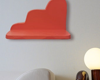 Wavy Floating Shelf: Abstract Wall Decor
