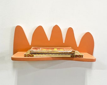 Wavy Shelf, Decorative Fun Wall Decor, Floating Squiggle Wiggle Shelves