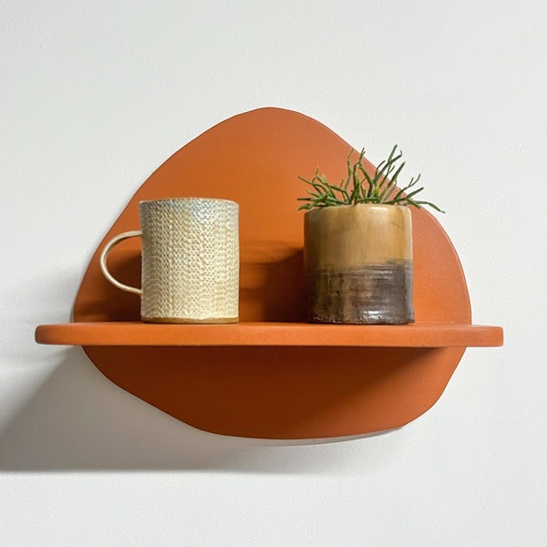 Decorative Shelf, Floating Shape, Colorful Wavy Shelves, Wall Storage