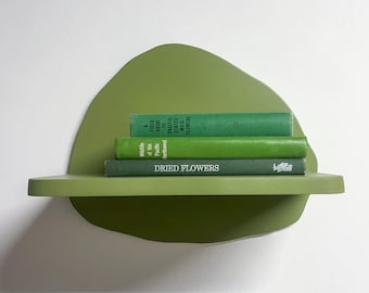 Decorative Floating Book Shelf, Abstract Shape Plant Shelves