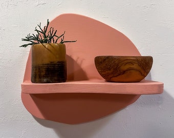 Decorative Shelf, Abstract Shape Colorful Wavy Shelves, Wall Decor Storage