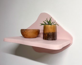 Decorative Wall Shelf, Abstract Shapes, Colorful and wavy Plant Shelves, Wall Decor