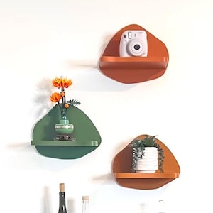 Colorful Floating Shelves Set, Hanging Wall Shelf Shapes
