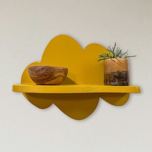 Wavy Shelf, Abstract Shape Colorful Decorative Shelves, Wall Decor, Squiggle Shelf