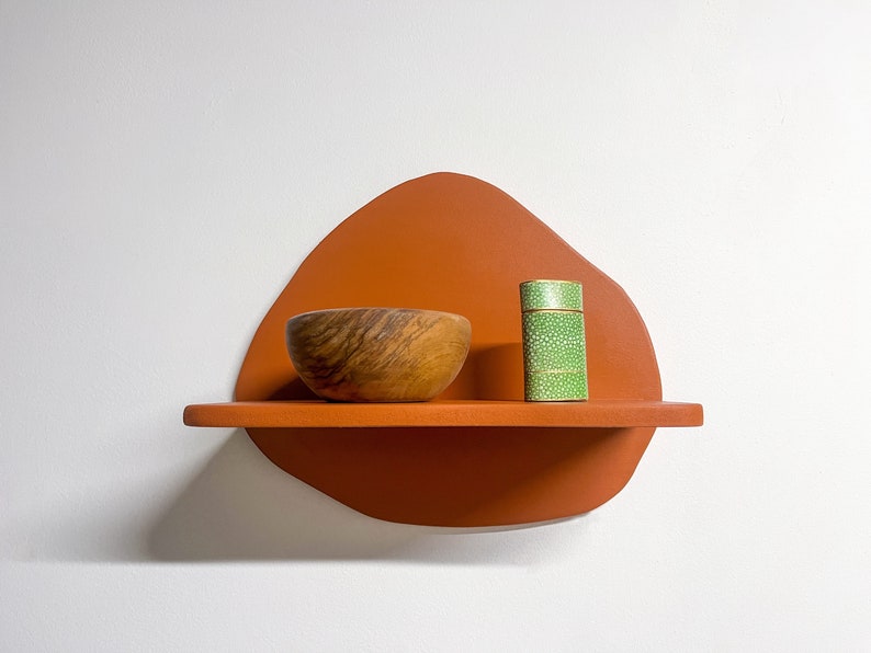 Decorative Shelf, Floating Shape, Colorful Wavy Shelves, Wall Storage image 4